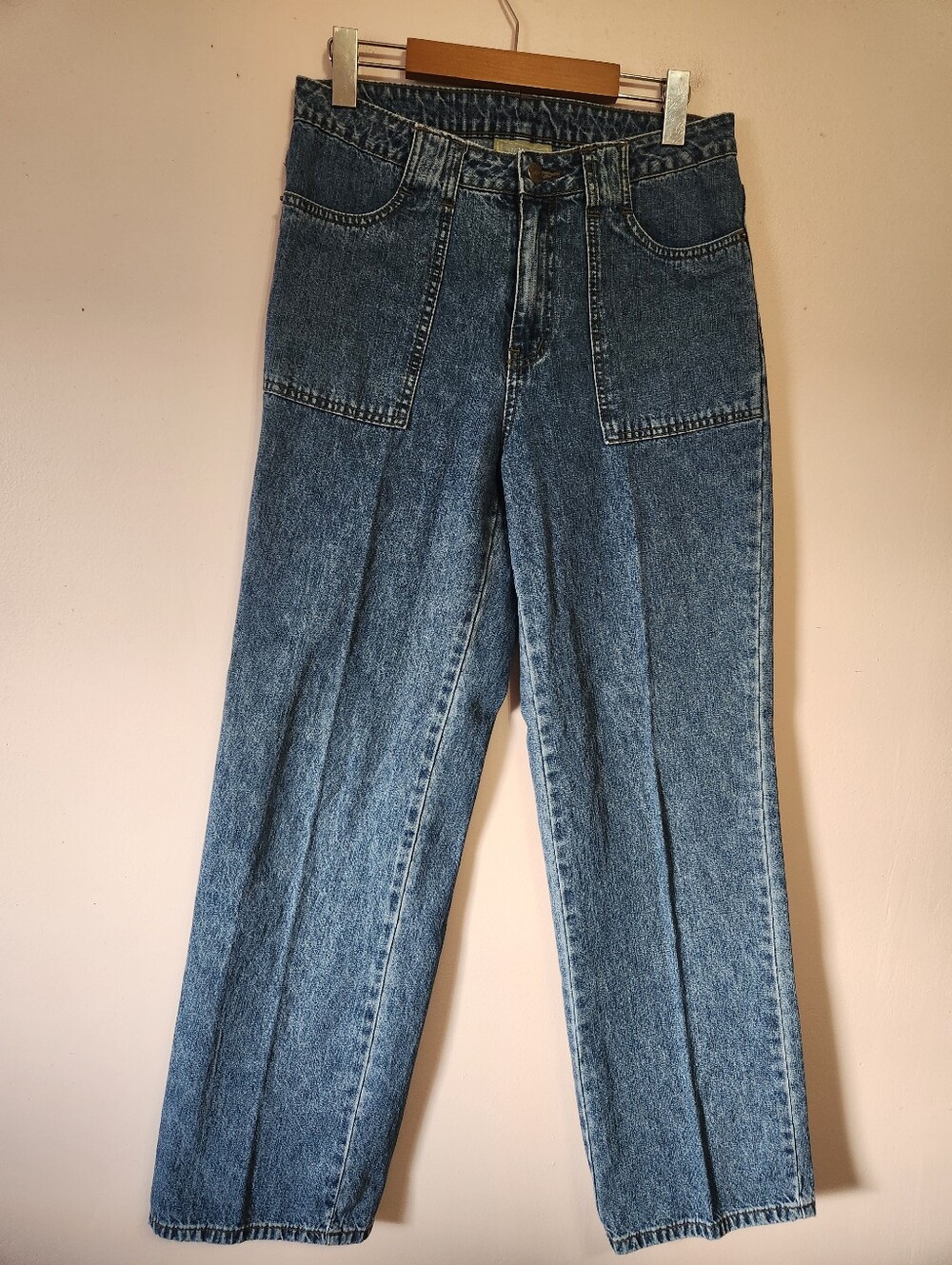Vintage 90s Cotton Ginny High Waisted Seamed Front Mom Jeans Size 30 EUC